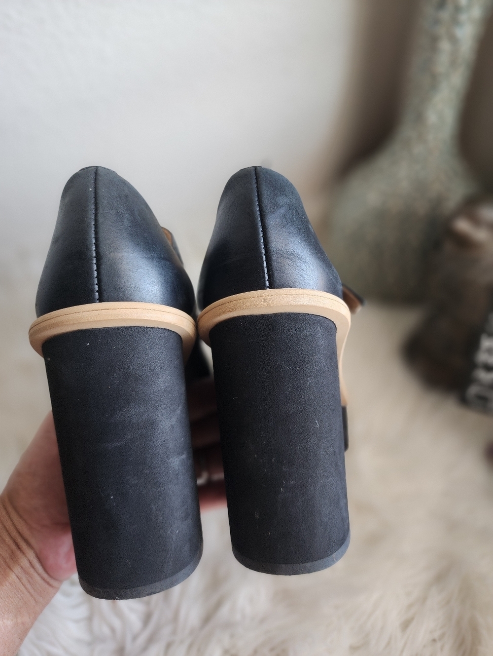 FREE PEOPLE MARY JANE PLATFORM WOMENS HEELS LEATHER MADE IN SPAIN SIZE 37 - Picture 9 of 15